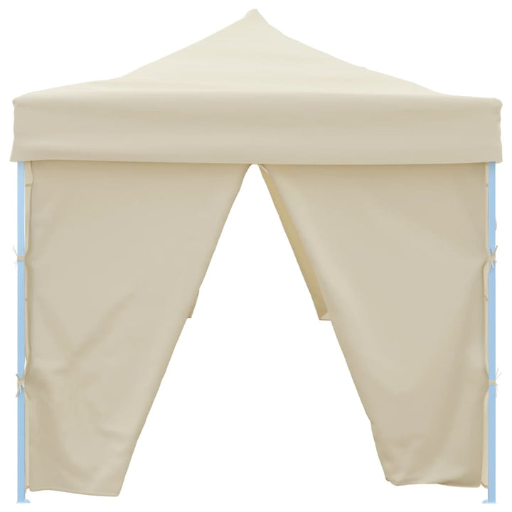 foldbart pop op-festtelt med 8 sidevægge 870x291x315 cm cremefarvet