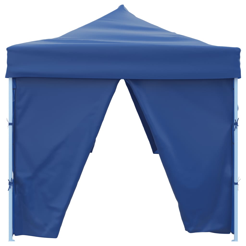 foldbart pop up-festtelt med 8 sidevægge 870x291x315 cm blå