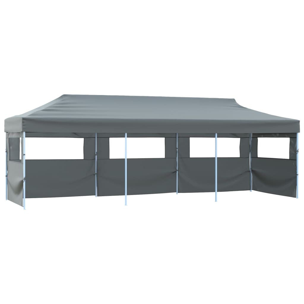 foldbart pop op-festtelt med 5 sidevægge 870x291x315 cm antracitgrå