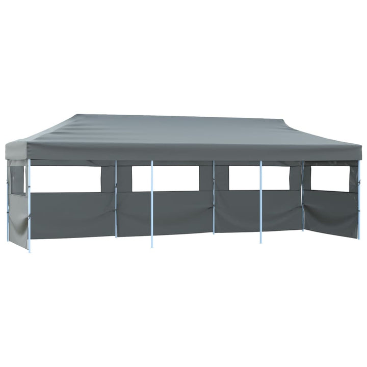foldbart pop op-festtelt med 5 sidevægge 870x291x315 cm antracitgrå