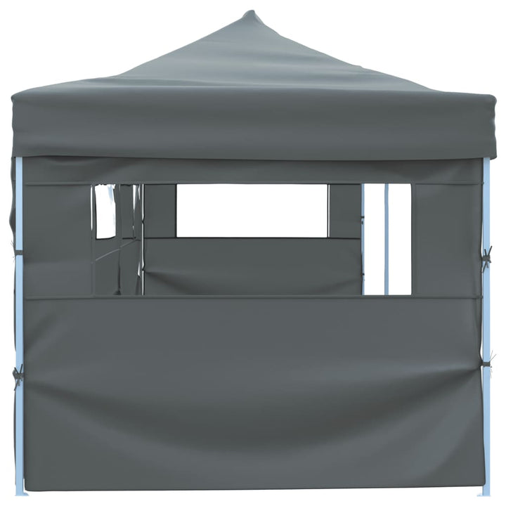 foldbart pop op-festtelt med 5 sidevægge 870x291x315 cm antracitgrå