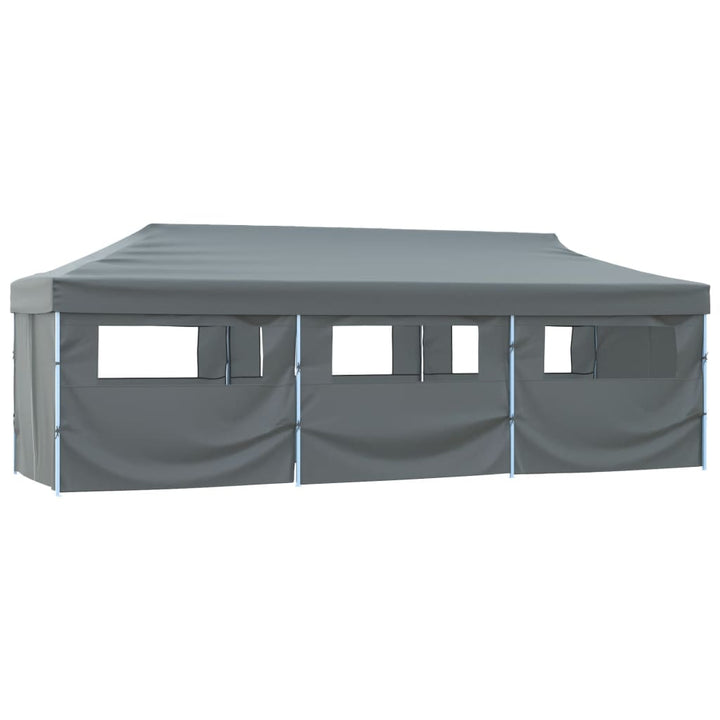 foldbart pop op-festtelt med 8 sidevægge 870x291x315 cm antracitgrå