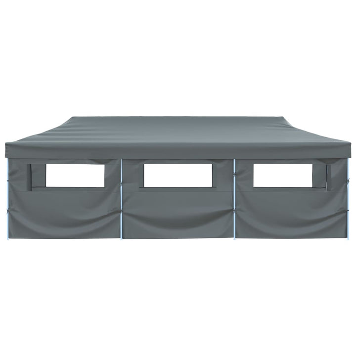 foldbart pop op-festtelt med 8 sidevægge 870x291x315 cm antracitgrå