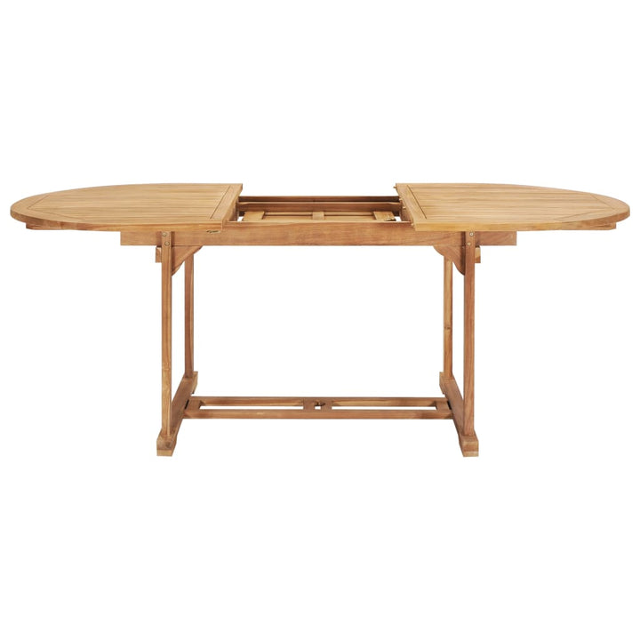 forlængeligt havebord 150-200 x 100 x 75 cm massivt teaktræ