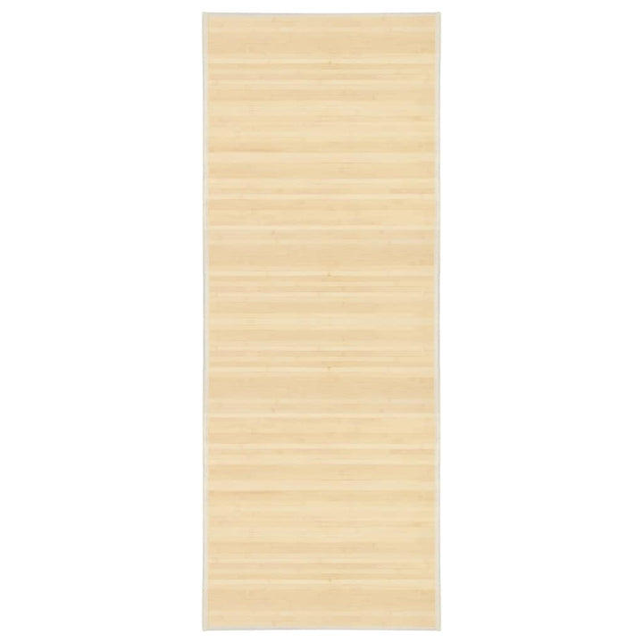 gulvtæppe 80x200 cm bambus naturfarvet