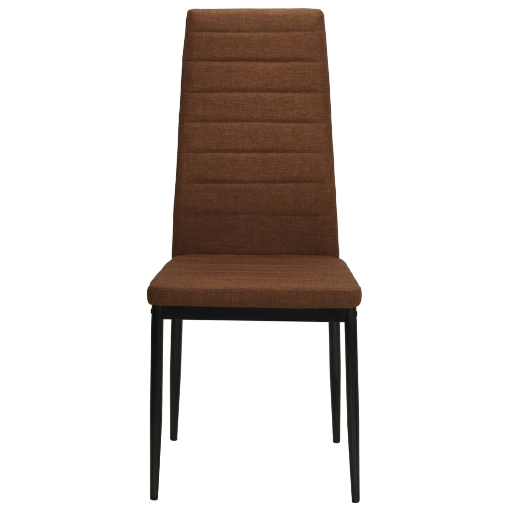 spisebordsstole 6 stk. stof brun