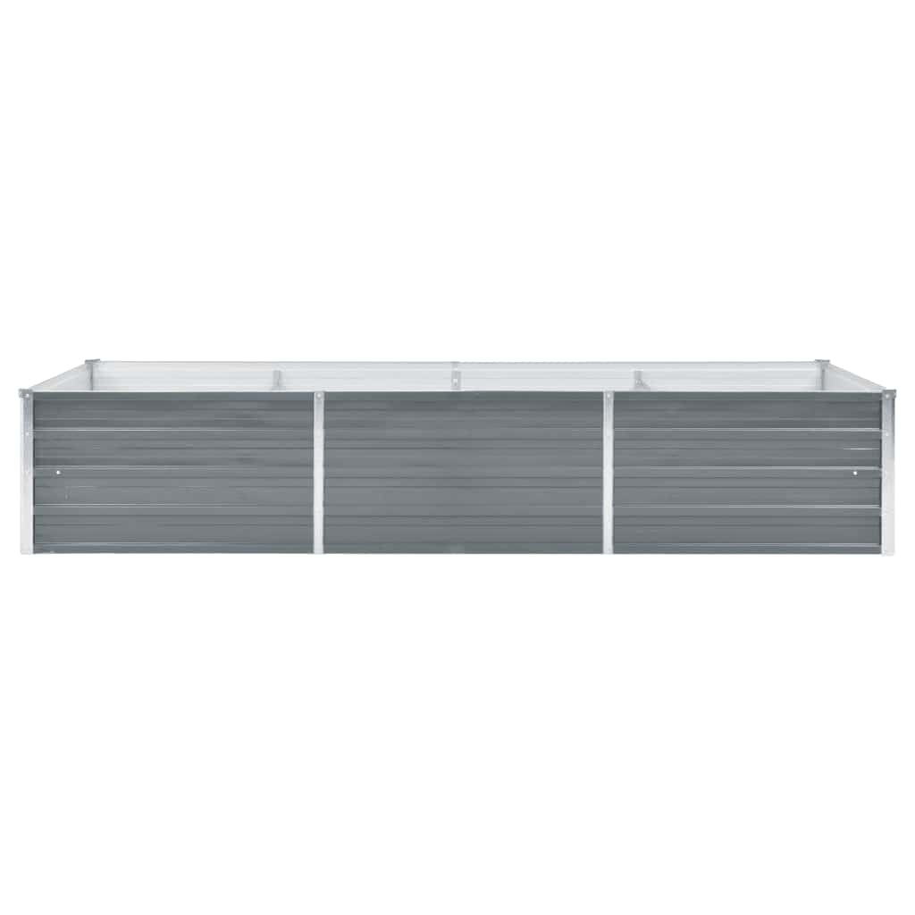 forhøjet plantekasse 240x80x45 cm galvaniseret stål grå