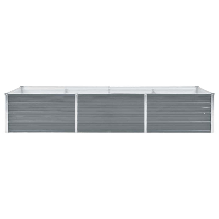 forhøjet plantekasse 240x80x45 cm galvaniseret stål grå