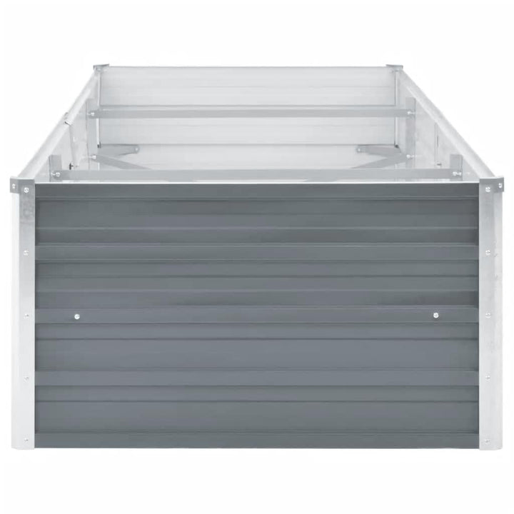 forhøjet plantekasse 240x80x45 cm galvaniseret stål grå