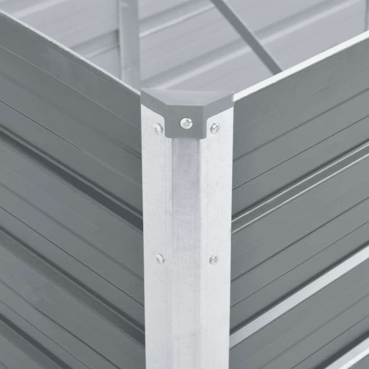 forhøjet plantekasse 240x80x45 cm galvaniseret stål grå