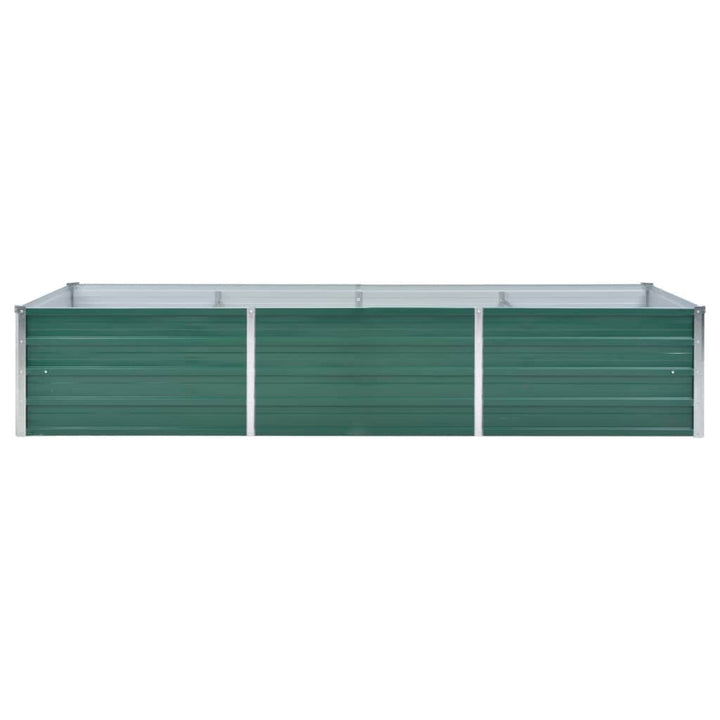forhøjet plantekasse 240x80x45 cm galvaniseret stål grøn