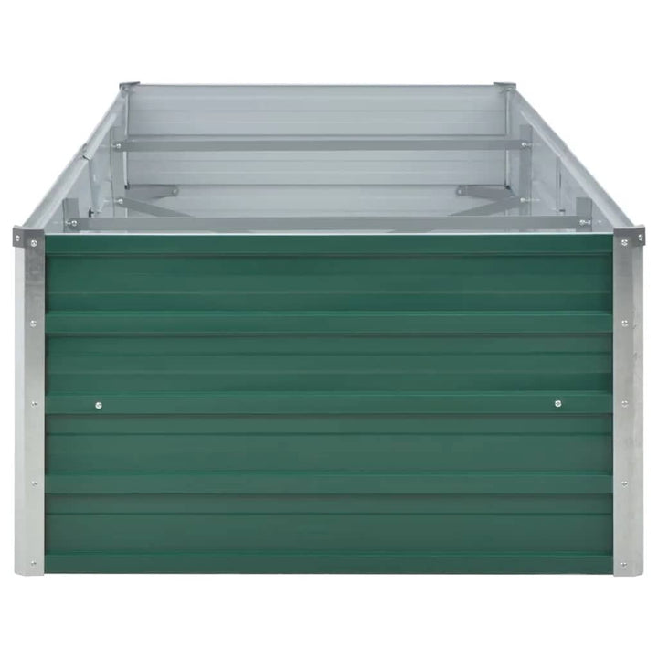 forhøjet plantekasse 240x80x45 cm galvaniseret stål grøn