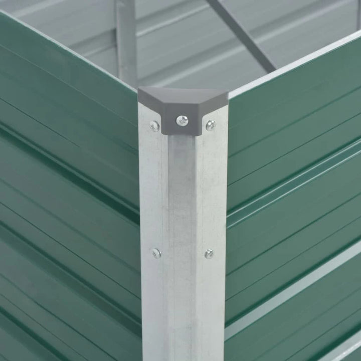 forhøjet plantekasse 240x80x45 cm galvaniseret stål grøn