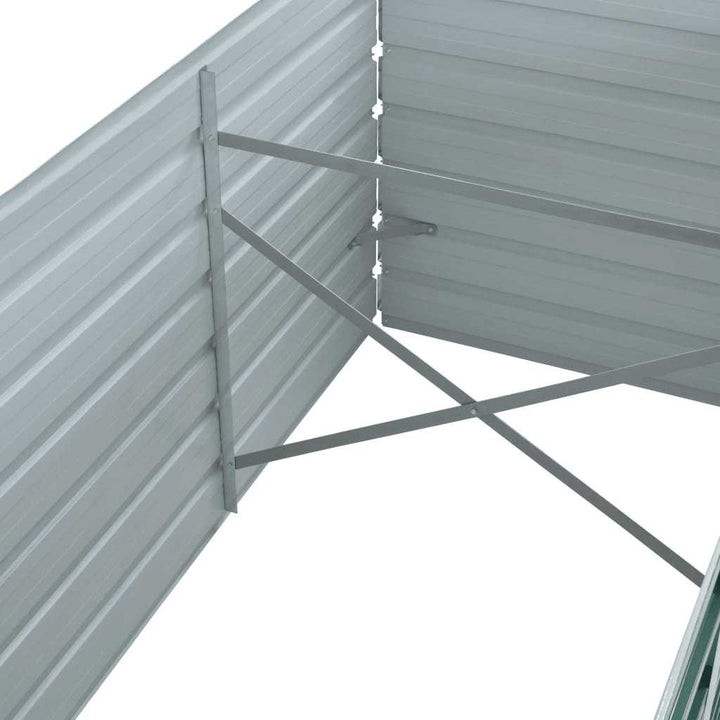 forhøjet plantekasse 240x80x45 cm galvaniseret stål grøn