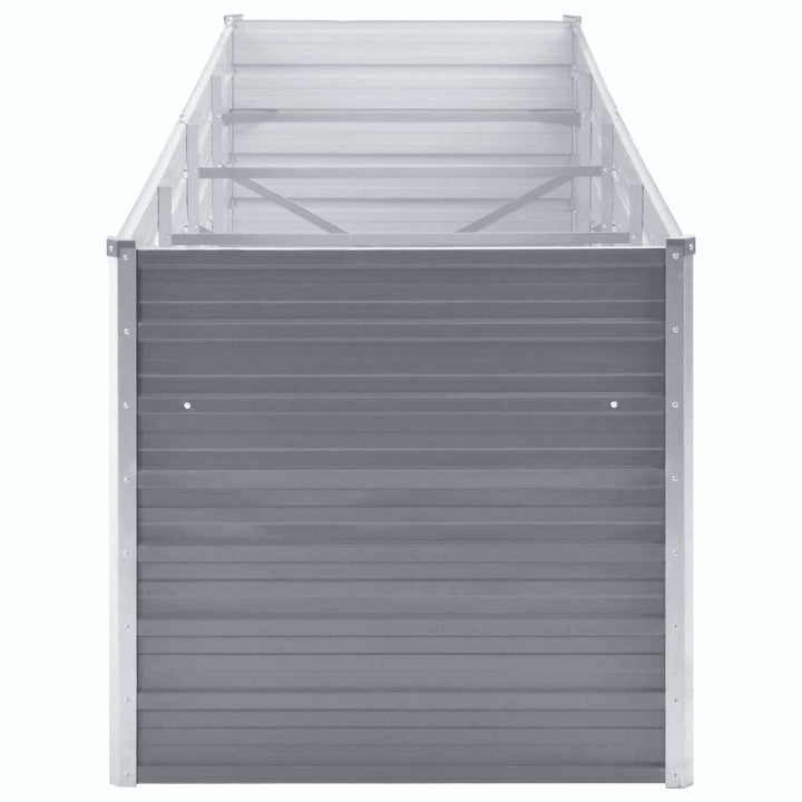 forhøjet plantekasse 320x80x77 cm galvaniseret stål grå