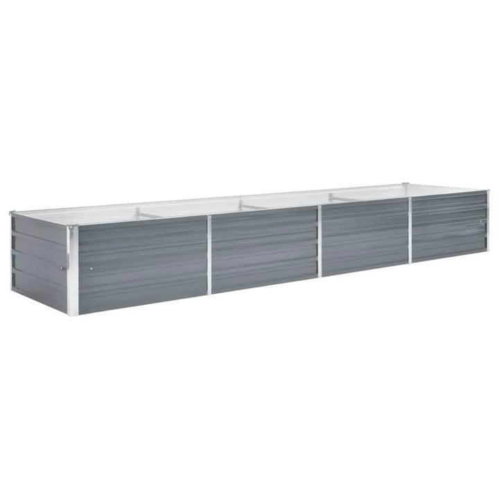 forhøjet plantekasse 320x80x45 cm galvaniseret stål grå