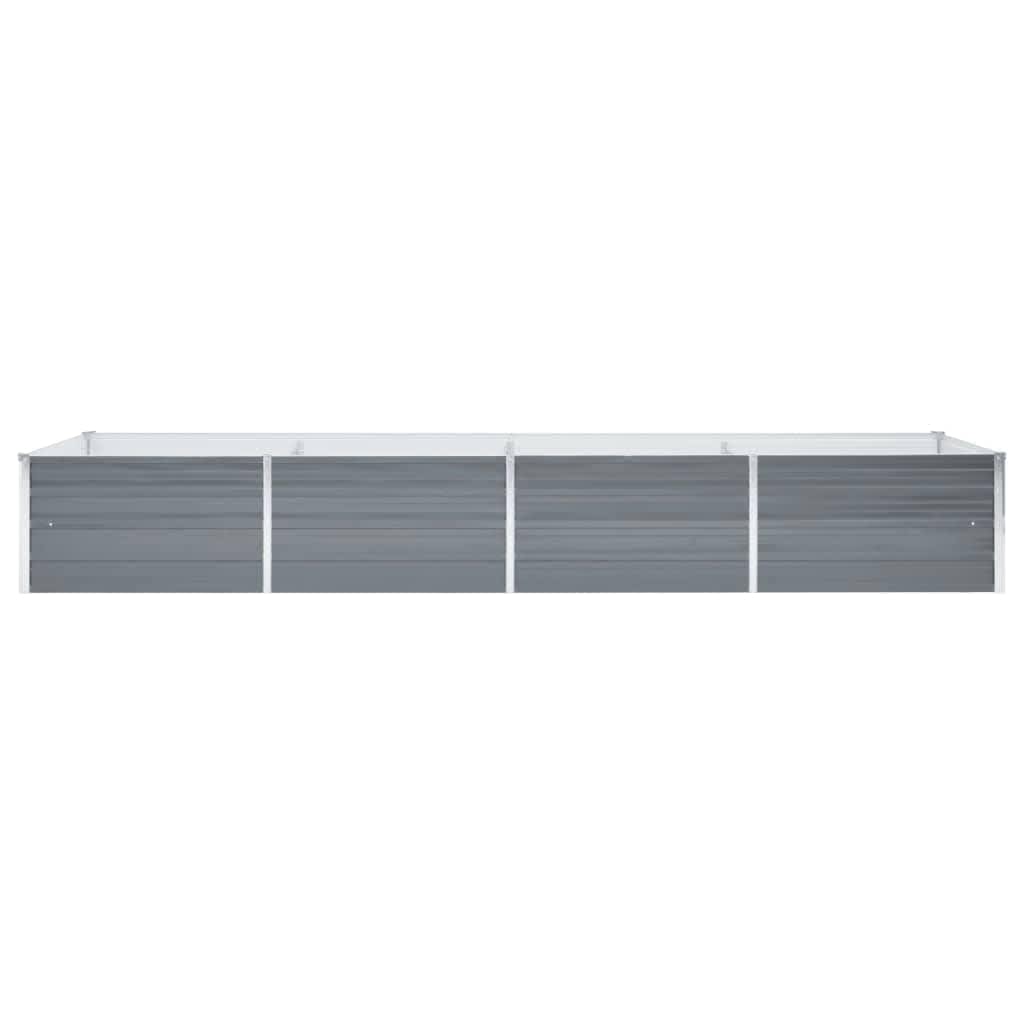 forhøjet plantekasse 320x80x45 cm galvaniseret stål grå