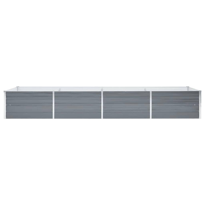 forhøjet plantekasse 320x80x45 cm galvaniseret stål grå