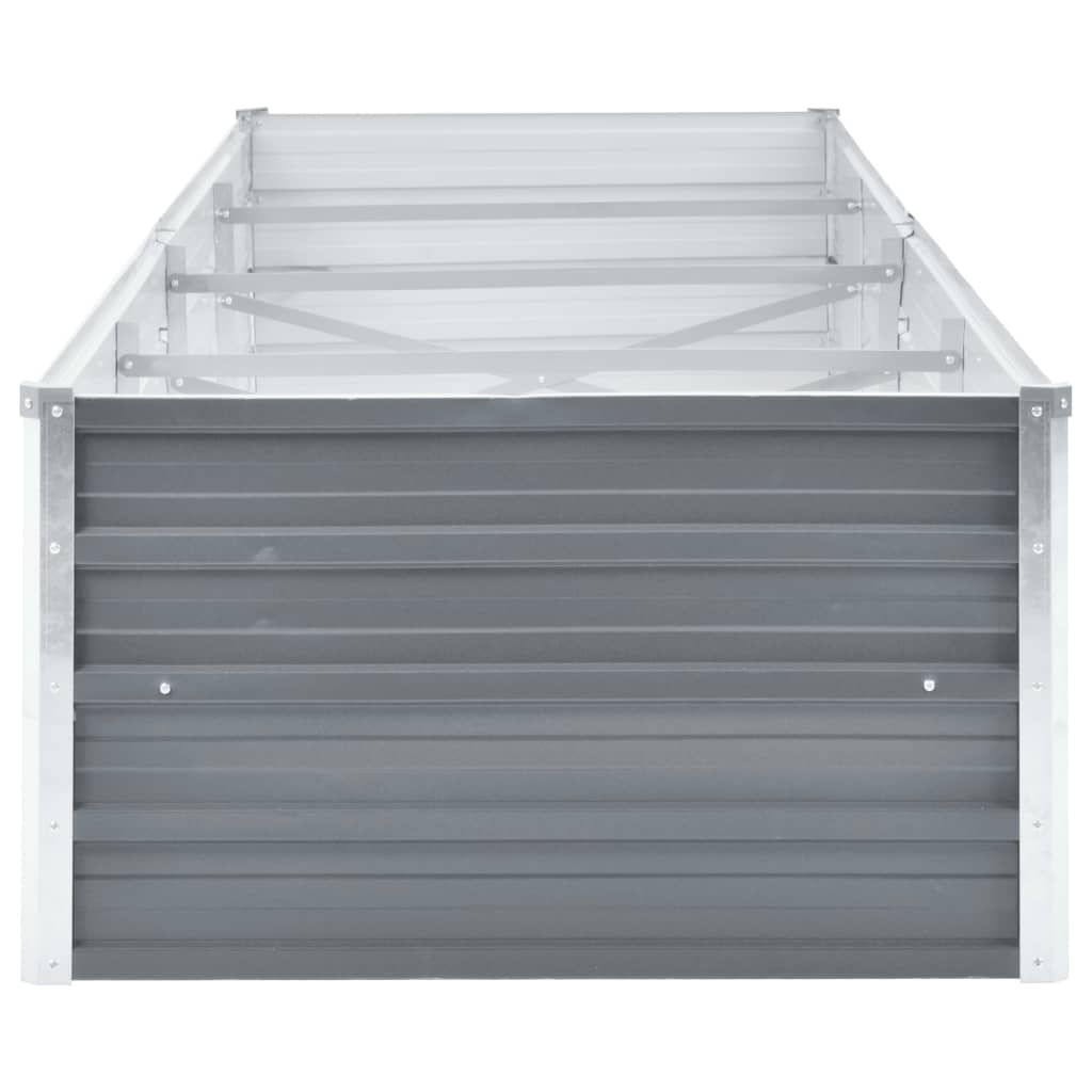 forhøjet plantekasse 320x80x45 cm galvaniseret stål grå