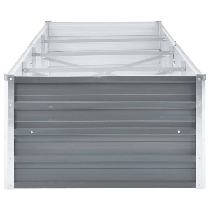 forhøjet plantekasse 320x80x45 cm galvaniseret stål grå