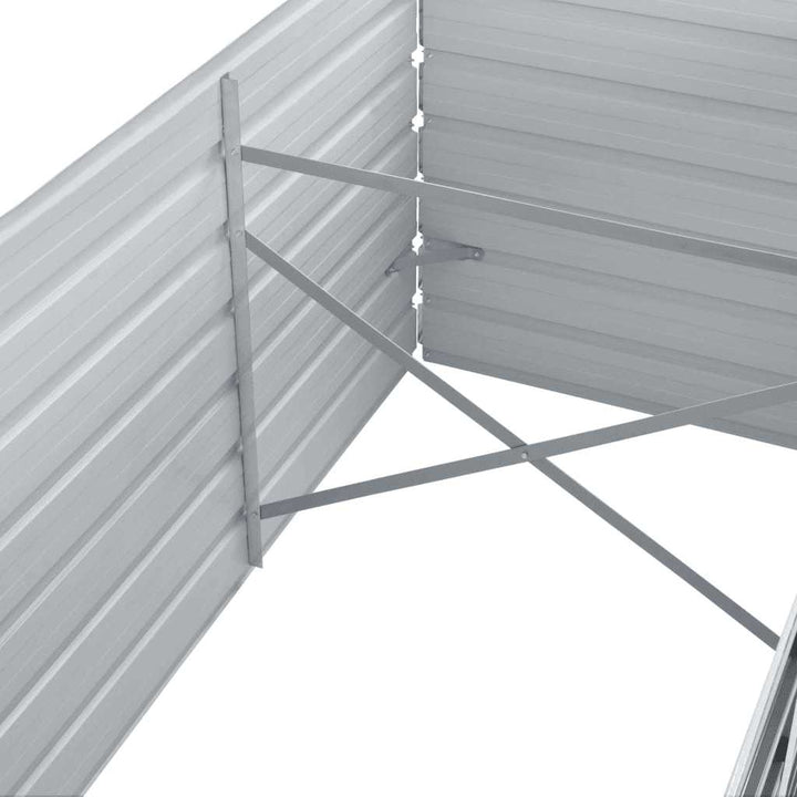 forhøjet plantekasse 320x80x45 cm galvaniseret stål grå