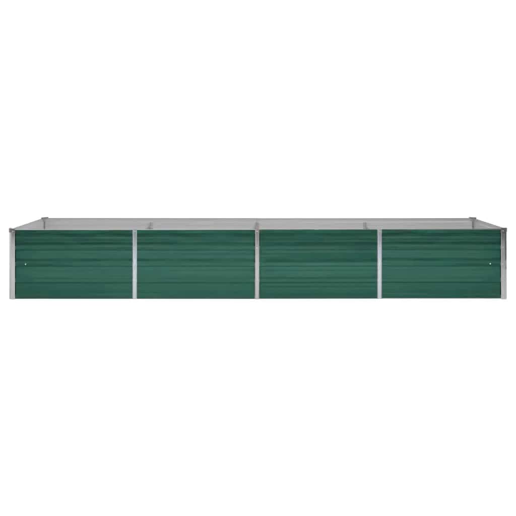 forhøjet plantekasse 320x80x45 cm galvaniseret stål grøn
