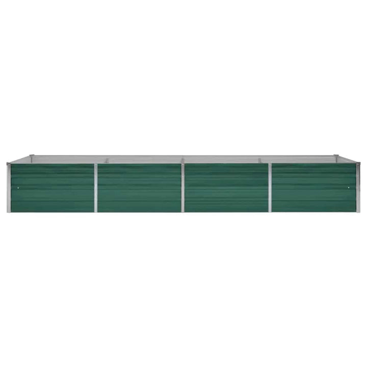 forhøjet plantekasse 320x80x45 cm galvaniseret stål grøn