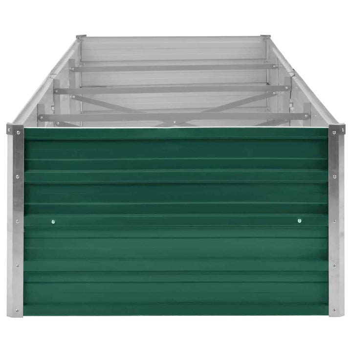 forhøjet plantekasse 320x80x45 cm galvaniseret stål grøn