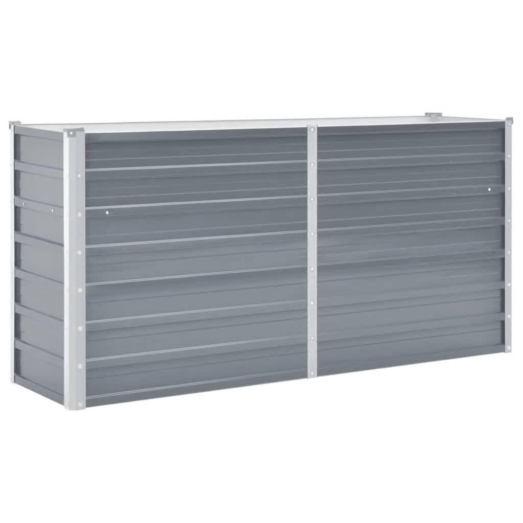 højbed 160x40x77 cm galvaniseret stål grå