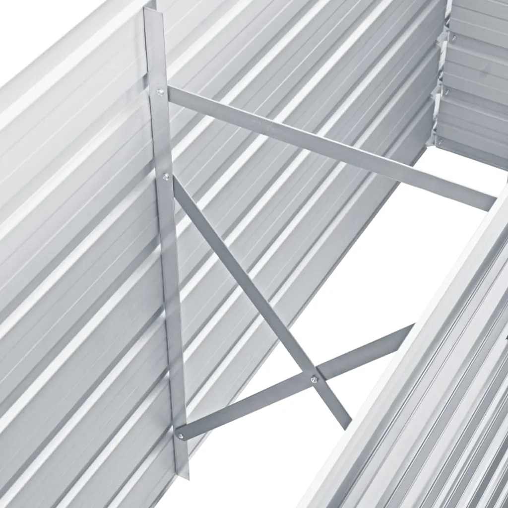 højbed 160x40x77 cm galvaniseret stål grå