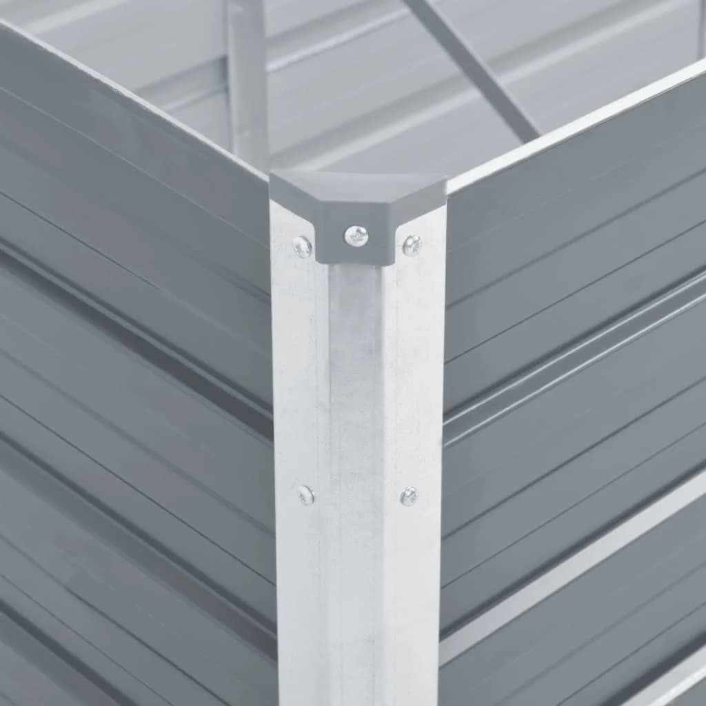 højbed 160x40x77 cm galvaniseret stål grå