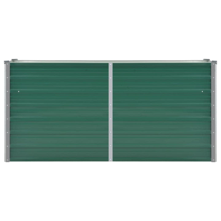 forhøjet plantekasse 160x40x77 cm galvaniseret stål grøn