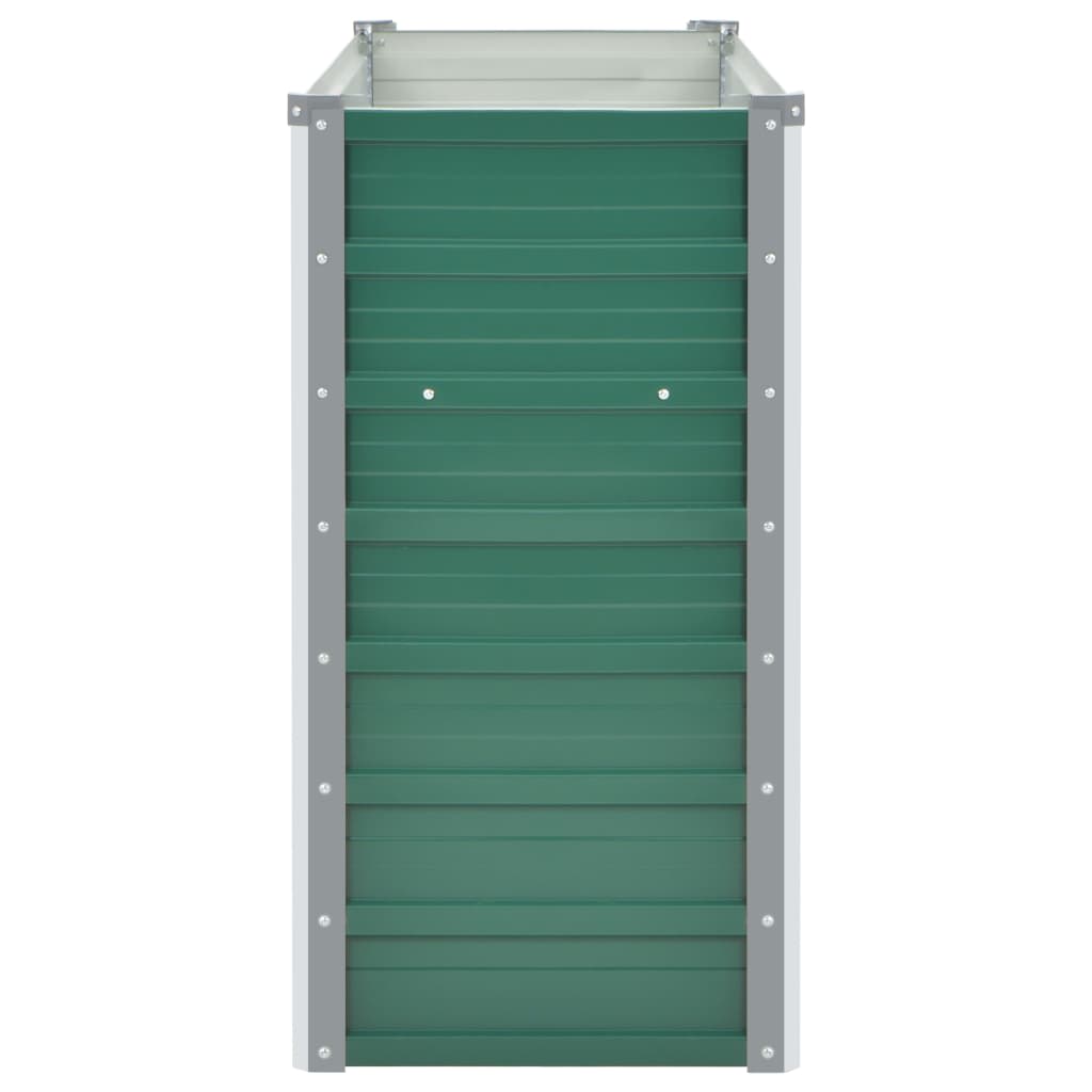 forhøjet plantekasse 160x40x77 cm galvaniseret stål grøn