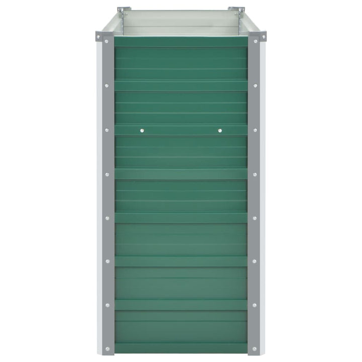 forhøjet plantekasse 160x40x77 cm galvaniseret stål grøn