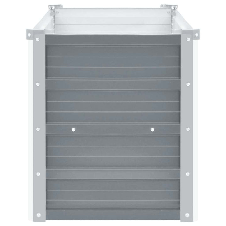 forhøjet plantekasse 160x40x45 cm galvaniseret stål grå