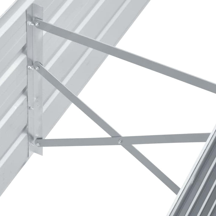 forhøjet plantekasse 160x40x45 cm galvaniseret stål grå
