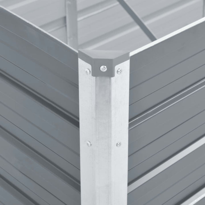 forhøjet plantekasse 160x40x45 cm galvaniseret stål grå