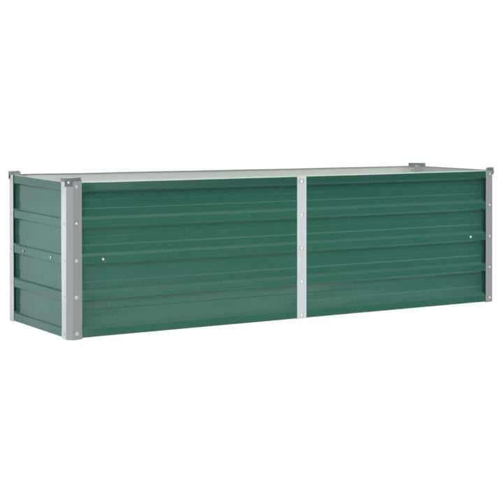 forhøjet plantekasse 160x40x45 cm galvaniseret stål grøn
