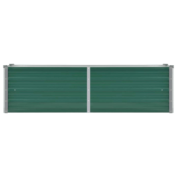 forhøjet plantekasse 160x40x45 cm galvaniseret stål grøn