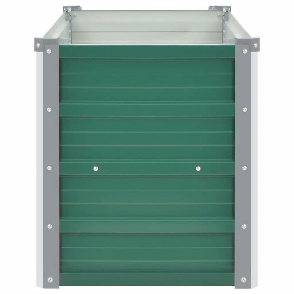 forhøjet plantekasse 160x40x45 cm galvaniseret stål grøn