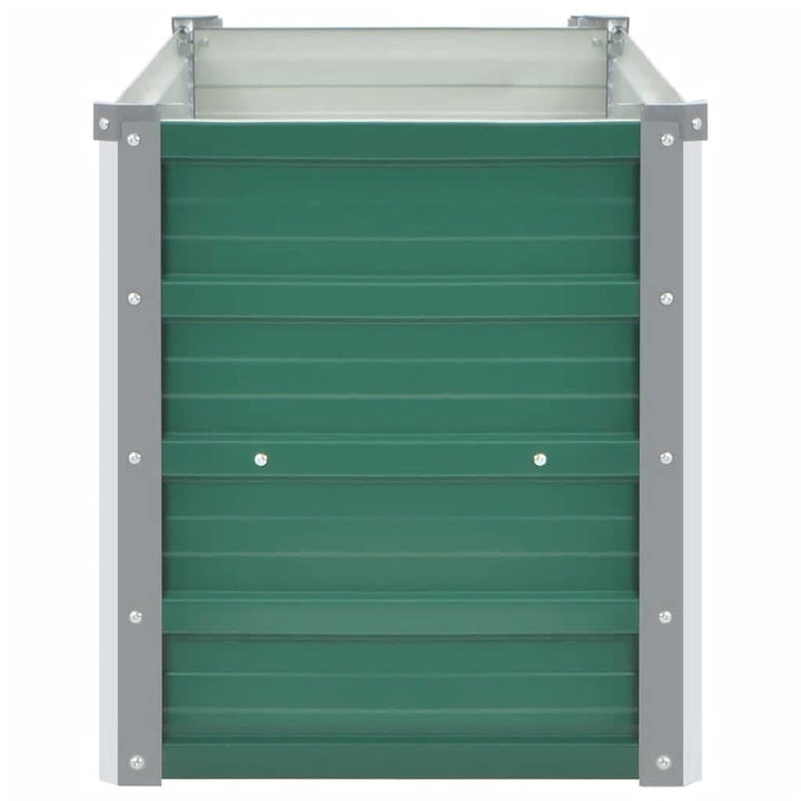 forhøjet plantekasse 160x40x45 cm galvaniseret stål grøn