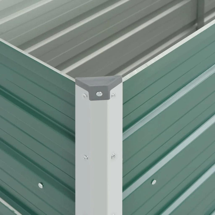 forhøjet plantekasse 160x40x45 cm galvaniseret stål grøn