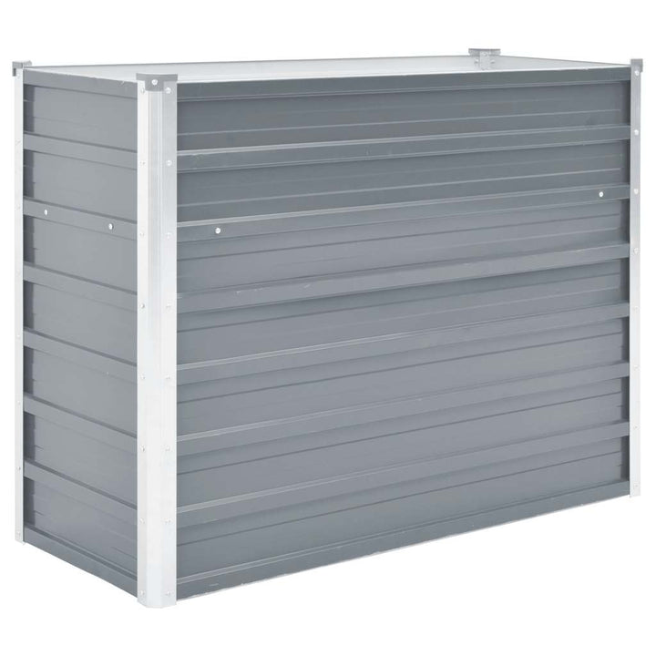 forhøjet plantekasse 100x40x77 cm galvaniseret stål grå