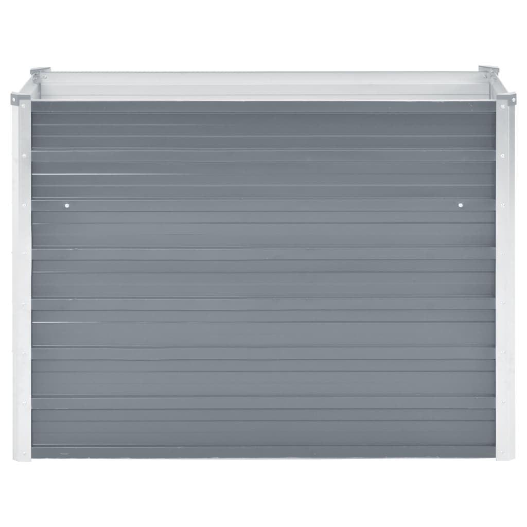 forhøjet plantekasse 100x40x77 cm galvaniseret stål grå