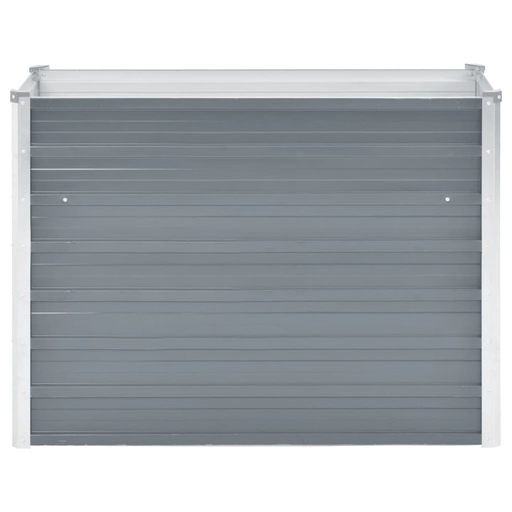 forhøjet plantekasse 100x40x77 cm galvaniseret stål grå