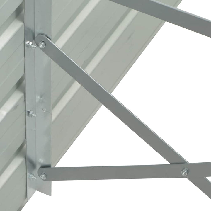 forhøjet plantekasse 100x40x77 cm galvaniseret stål grå