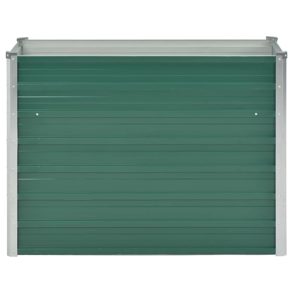 forhøjet plantekasse 100x40x77 cm galvaniseret stål grøn