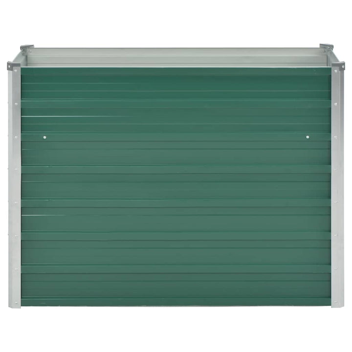 forhøjet plantekasse 100x40x77 cm galvaniseret stål grøn