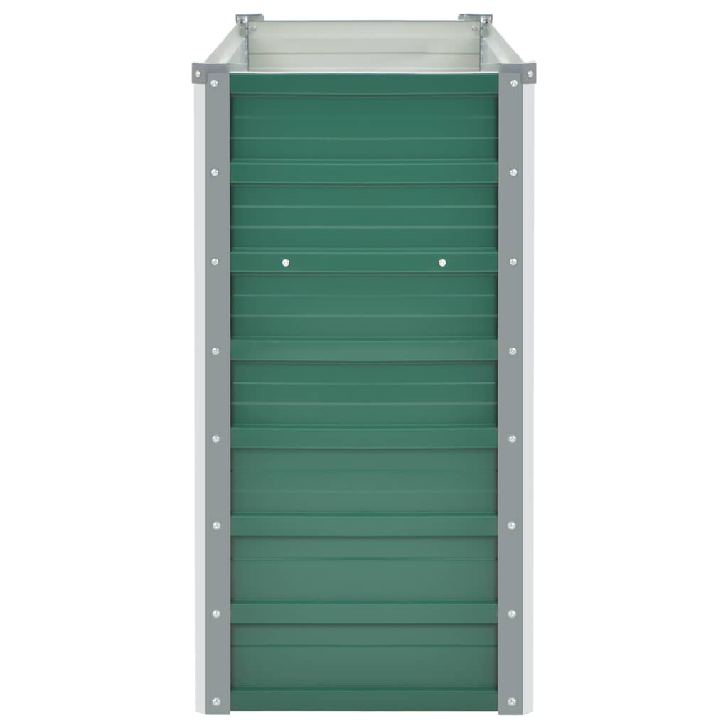 forhøjet plantekasse 100x40x77 cm galvaniseret stål grøn