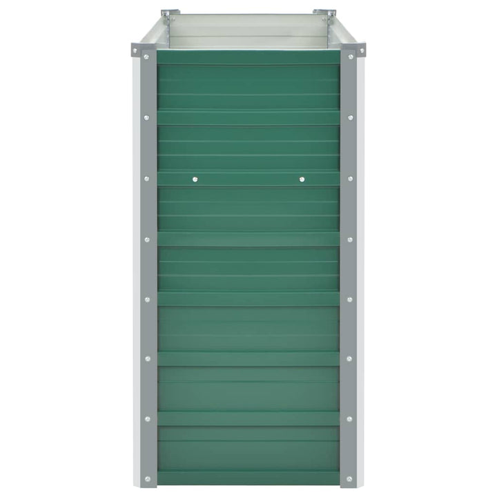 forhøjet plantekasse 100x40x77 cm galvaniseret stål grøn
